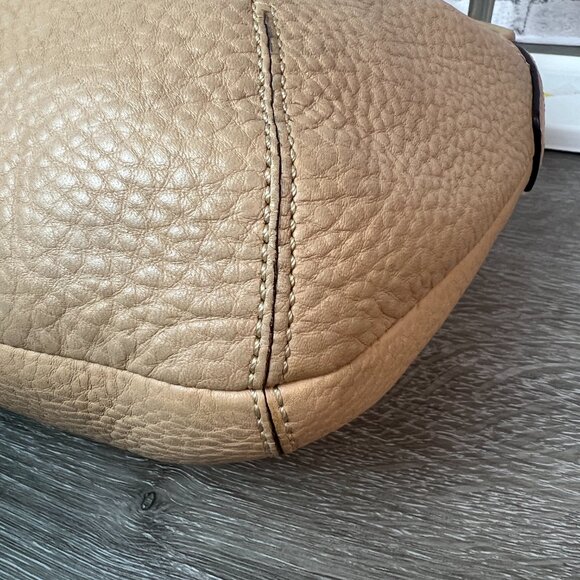 Coach Pebbled Leather Ergo Hobo Bag Demi Black 11611 Small - Picture 4 of 7